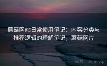蘑菇网站日常使用笔记：内容分类与推荐逻辑的理解笔记，蘑菇网片