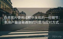 白虎图片使用过程中发现的一些细节：新用户最容易遇到的问题与应对方式