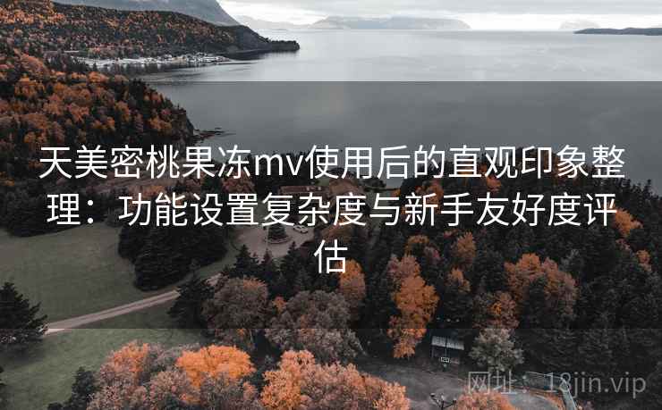 天美密桃果冻mv使用后的直观印象整理：功能设置复杂度与新手友好度评估  第1张