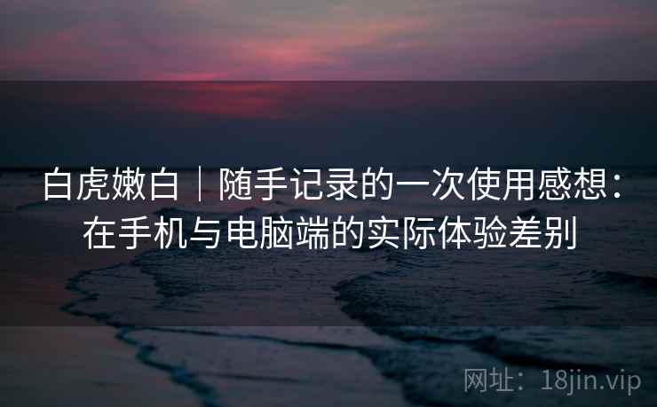 白虎嫩白｜随手记录的一次使用感想：在手机与电脑端的实际体验差别  第2张