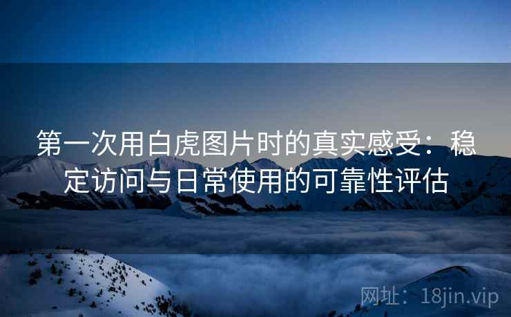 第一次用白虎图片时的真实感受：稳定访问与日常使用的可靠性评估  第1张