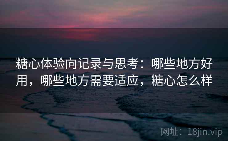 糖心体验向记录与思考：哪些地方好用，哪些地方需要适应，糖心怎么样  第1张