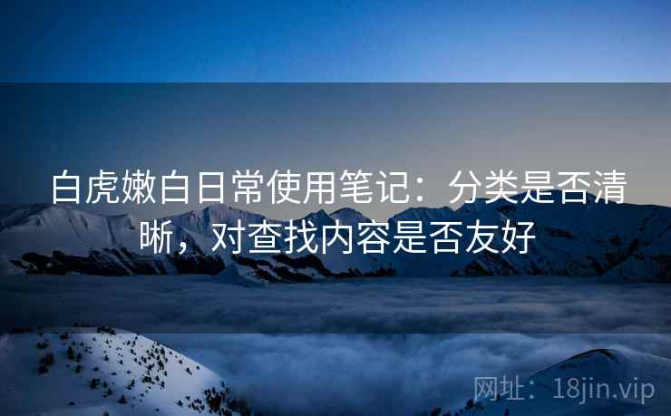 白虎嫩白日常使用笔记:分类是否清晰,对查找内容是否友好 第1张 白虎嫩白日常使用笔记:分类是否清晰,对查找内容是否友好 第1张