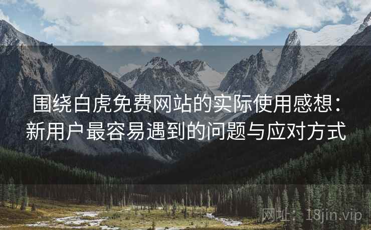 围绕白虎免费网站的实际使用感想：新用户最容易遇到的问题与应对方式  第2张